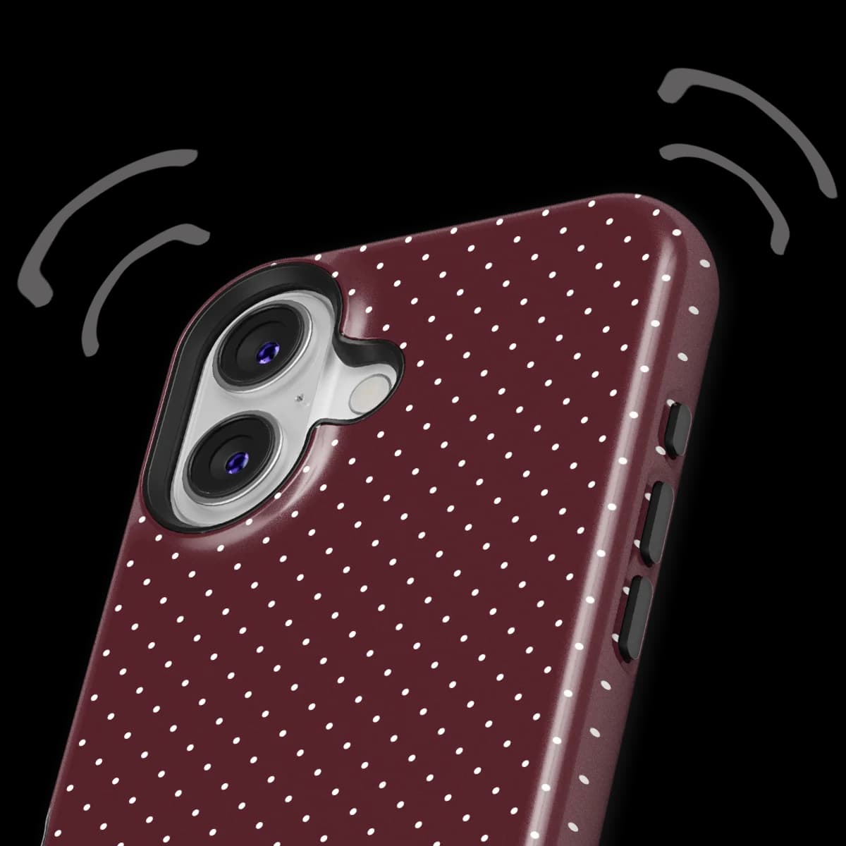 Micro Polka - Wine Dots - Red for iPhone 17