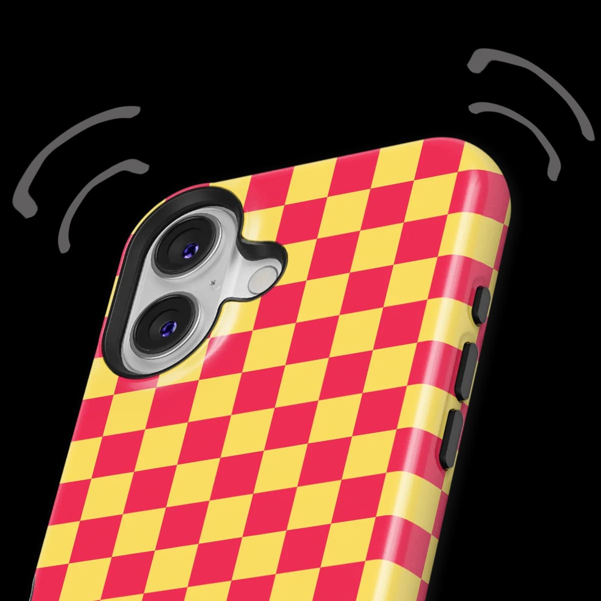 Tiny Squares - Cherry Checker - Pink/Yellow/Multicolor for iPhone 17
