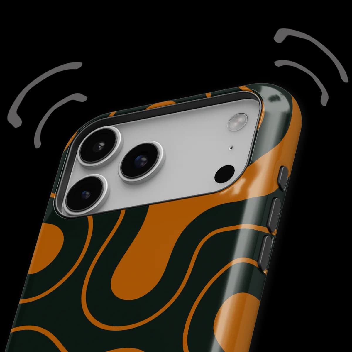 Motion Flow - Organic Circuit - Orange/Black for iPhone 17 Pro