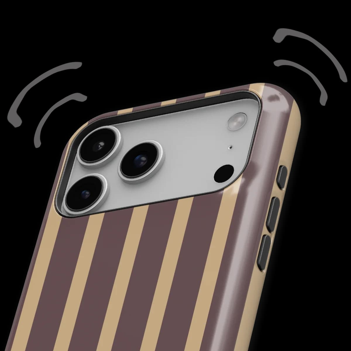 Stripes - Velvet Praline - Purple/Brown/Multicolor for iPhone 17 Pro