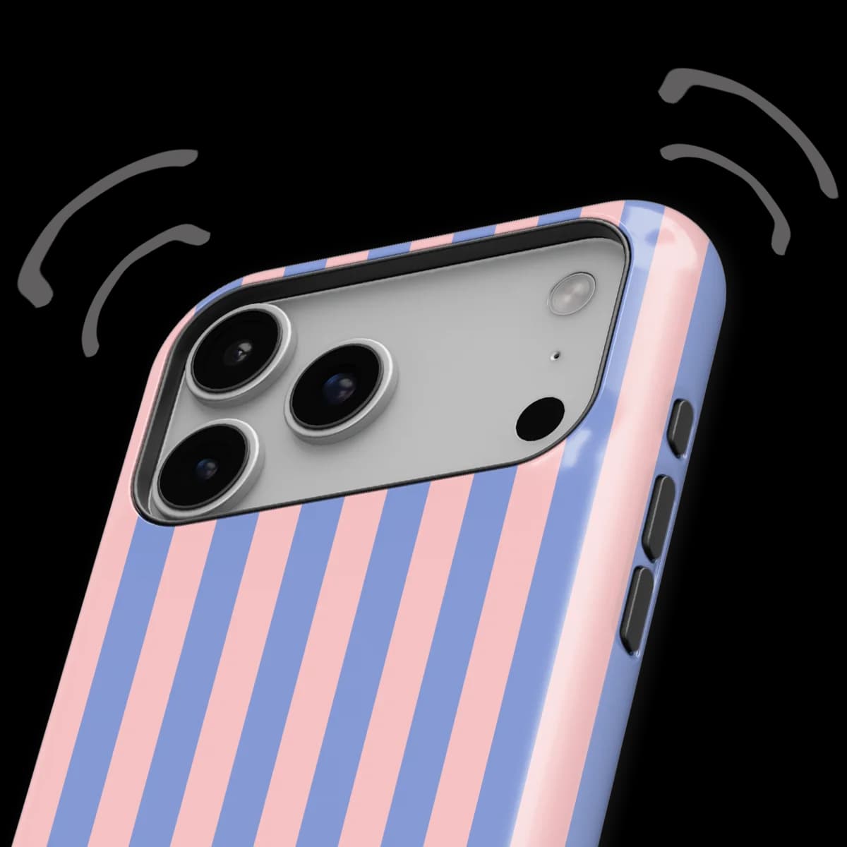Stripes - Milkshake - Blue/Pink/Multicolor for iPhone 17 Pro Max