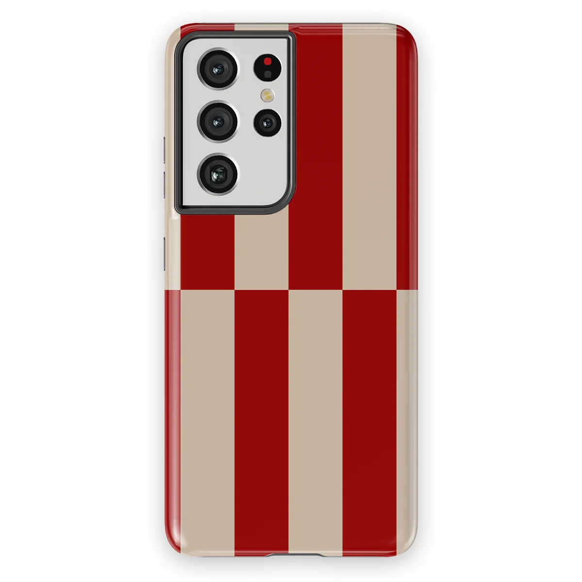 Offset Stripe - Scarlet Sand - Beige/Red/Multicolor case for Galaxy S21 Ultra - Image 1