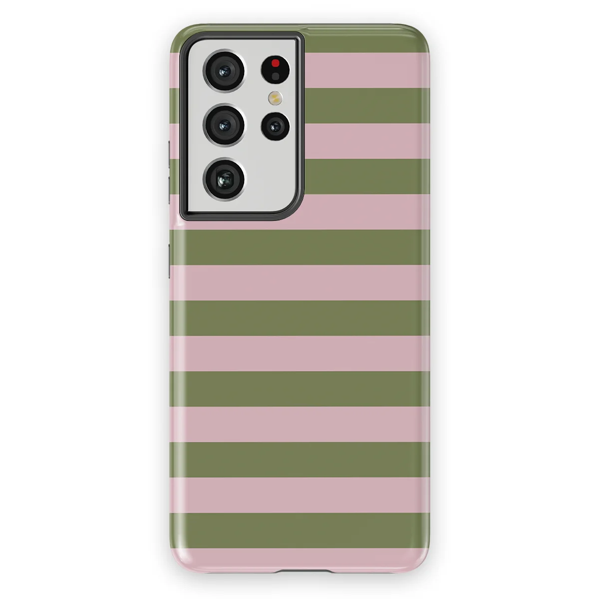 Studio Stripes - Olive Blush - Pink/Green/Multicolor case for Galaxy S21 Ultra - Image 1