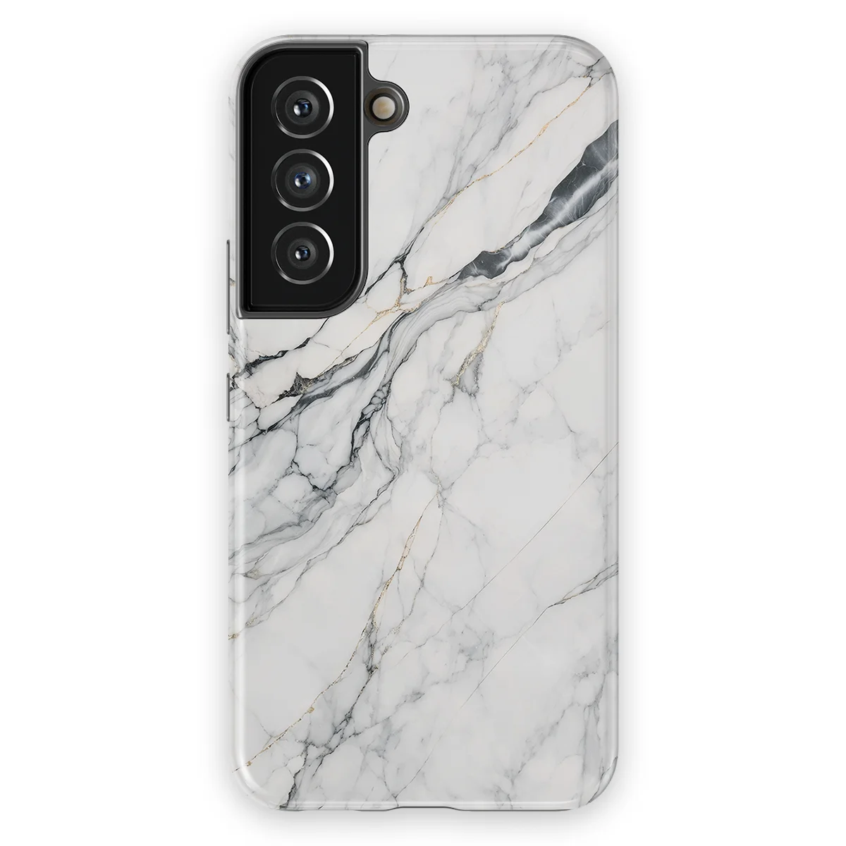 Marble Moods - Classic White Marble - White case for Galaxy S22 - Image 1