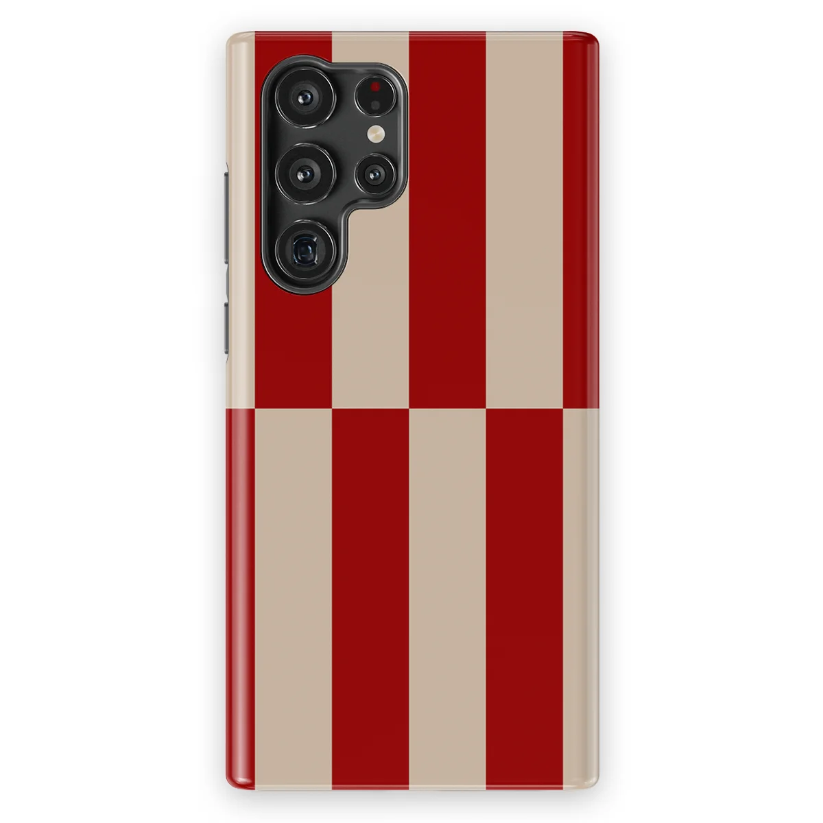 Offset Stripe - Scarlet Sand - Beige/Red/Multicolor case for Galaxy S22 Ultra - Image 1