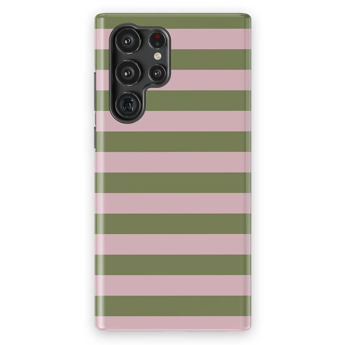 Studio Stripes - Olive Blush - Pink/Green/Multicolor case for Galaxy S22 Ultra - Image 1