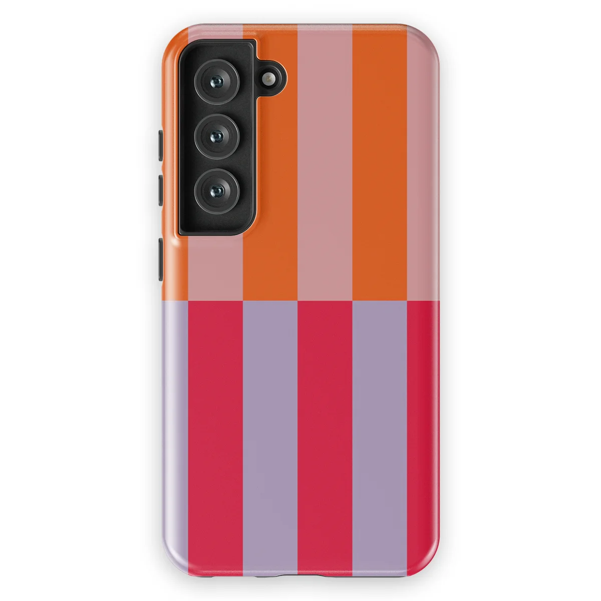 Offset Stripe - Sunset Clash - Orange/Purple/Red case for Galaxy S23 FE - Image 1