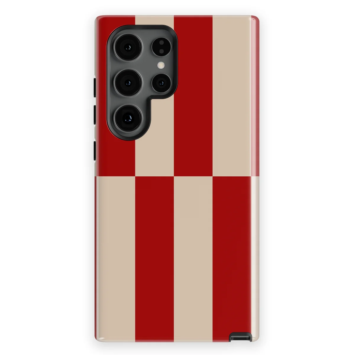 Offset Stripe - Scarlet Sand - Beige/Red/Multicolor case for Galaxy S24 Ultra - Image 1