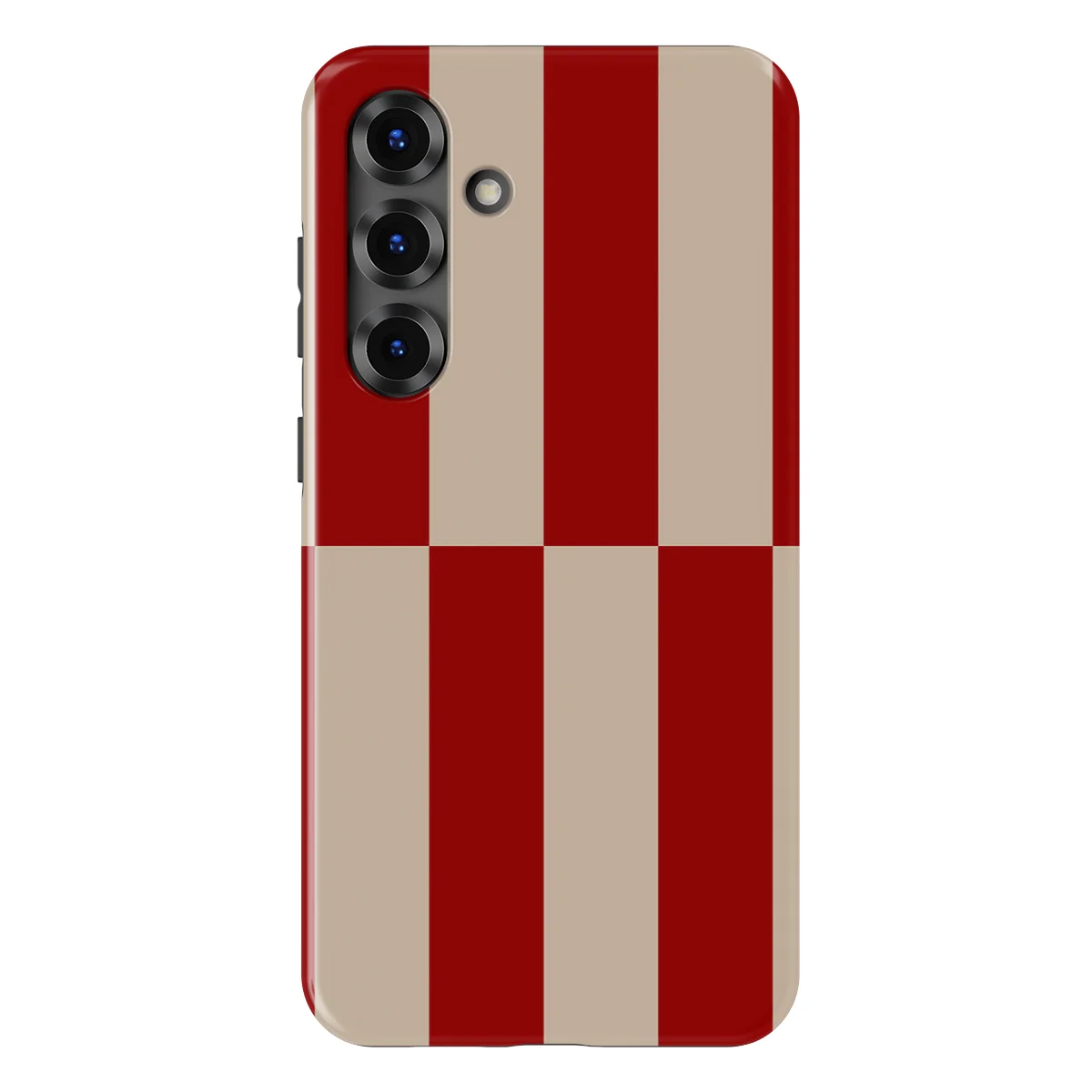 Offset Stripe - Scarlet Sand - Beige/Red/Multicolor case for Galaxy S25 Plus - Image 1