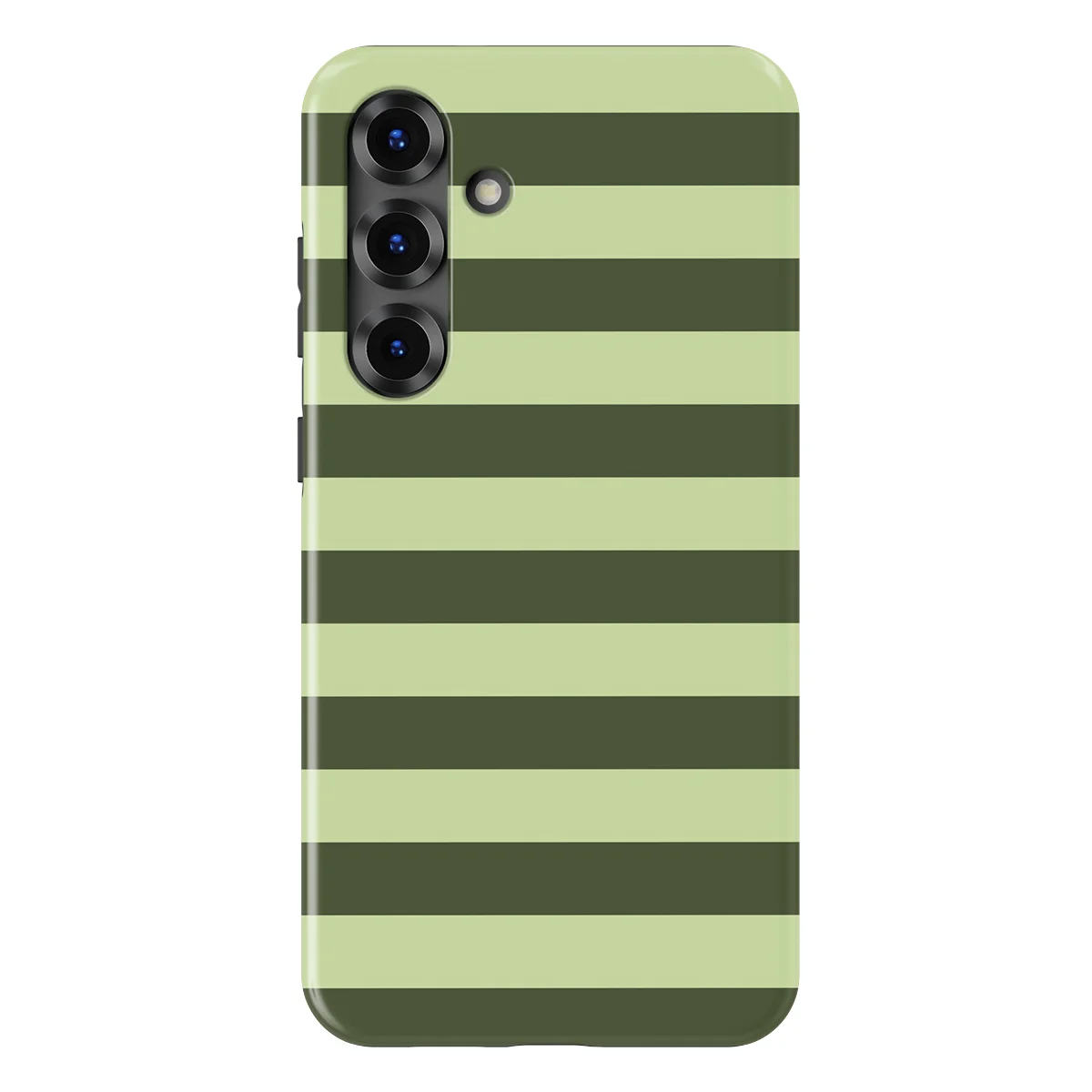 Studio Stripes - Fresh Moss - Green/Yellow/Multicolor case for Galaxy S25 Plus - Image 1