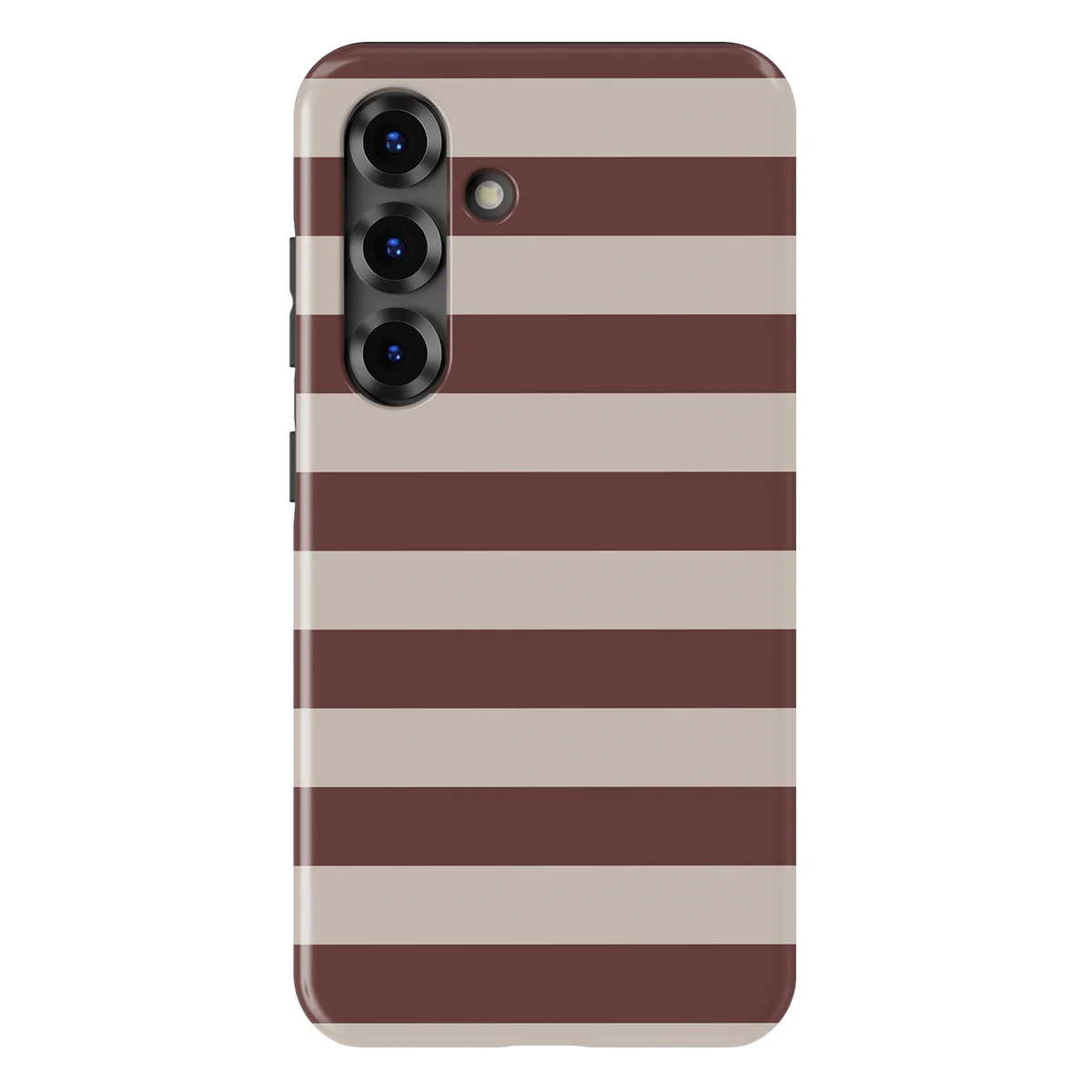 Studio Stripes - Mocha Mist - Brown/Grey/Multicolor case for Galaxy S25 - Image 1