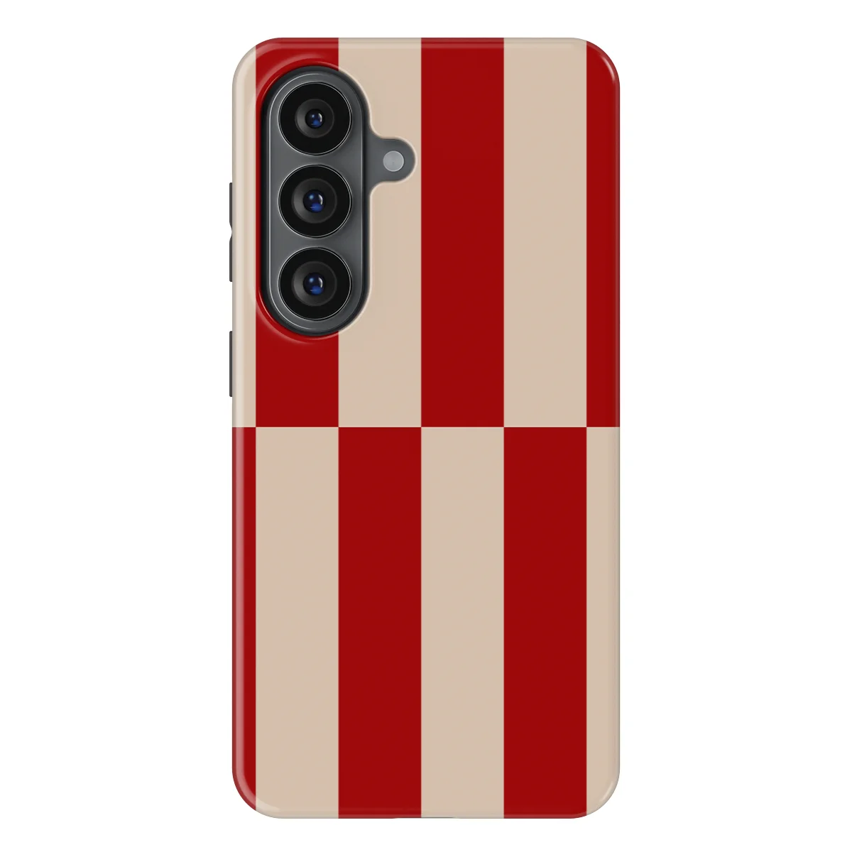 Offset Stripe - Scarlet Sand - Beige/Red/Multicolor case for Galaxy S26 Plus - Image 1