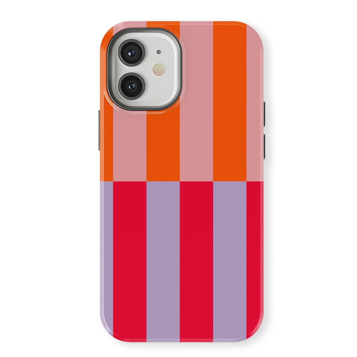 Offset Stripe - Sunset Clash - Orange/Purple/Red for iPhone 12