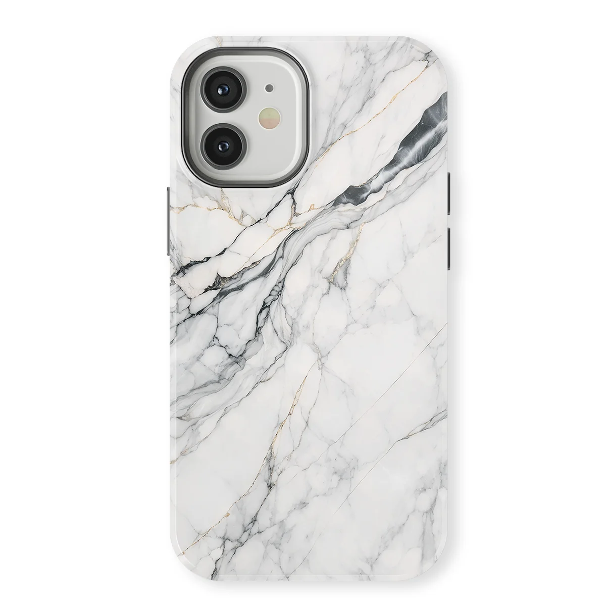 Marble Moods - Classic White Marble - White case for iPhone 12 Mini - Image 1