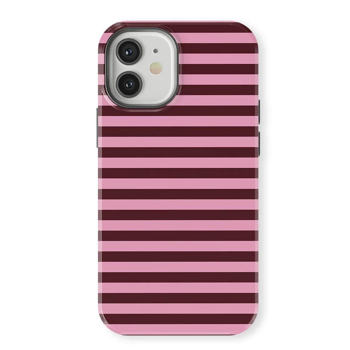 Studio Stripes - Berry Bloom - Red/Pink/Multicolor case for iPhone 12 Mini - Image 1