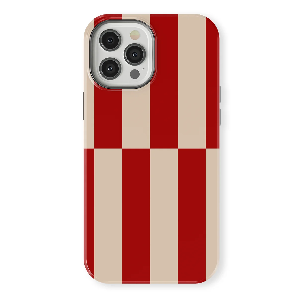 Offset Stripe - Scarlet Sand - Beige/Red/Multicolor for iPhone 12 Pro