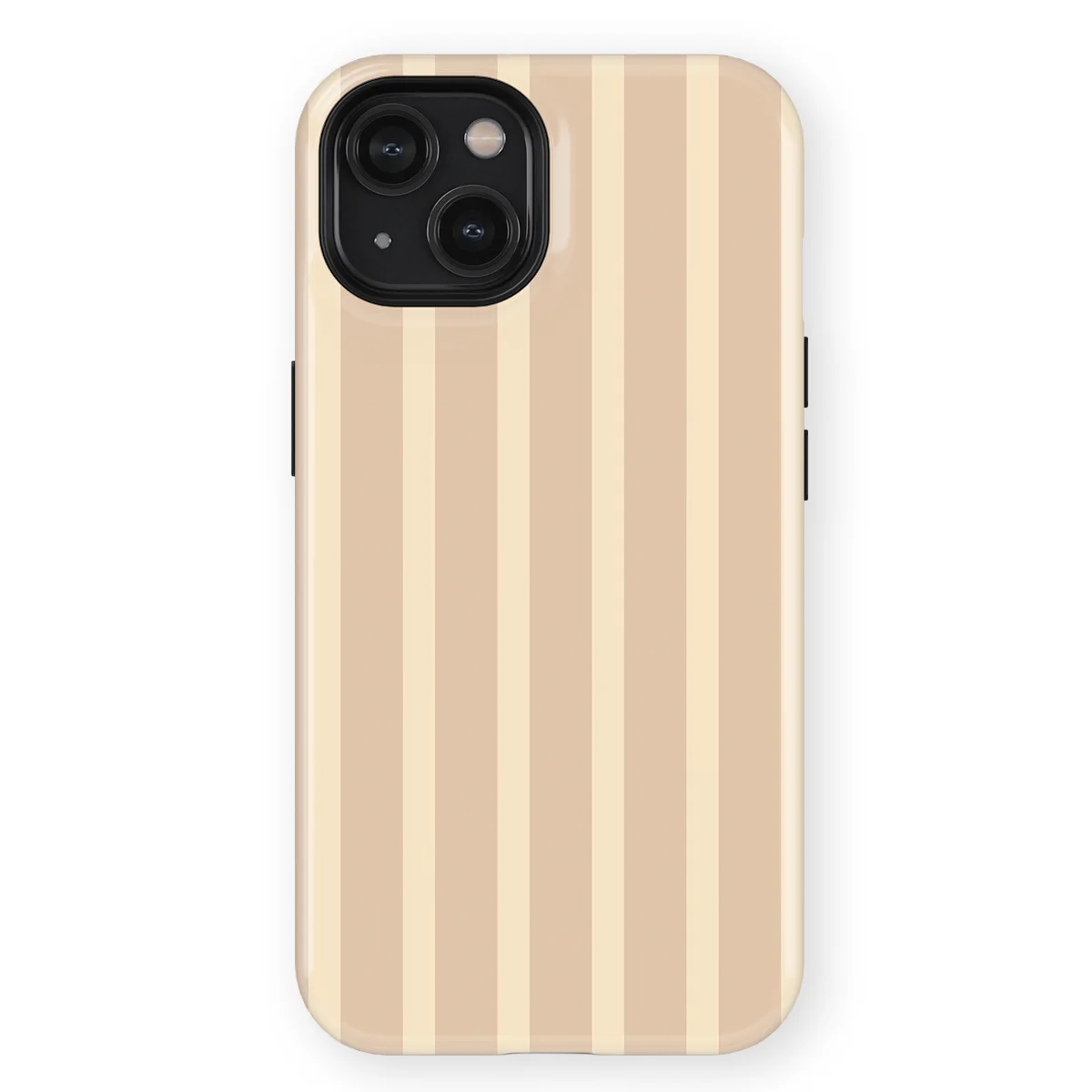 Stripes - Milk Blush - Pink/Beige case for iPhone 14 - Image 1