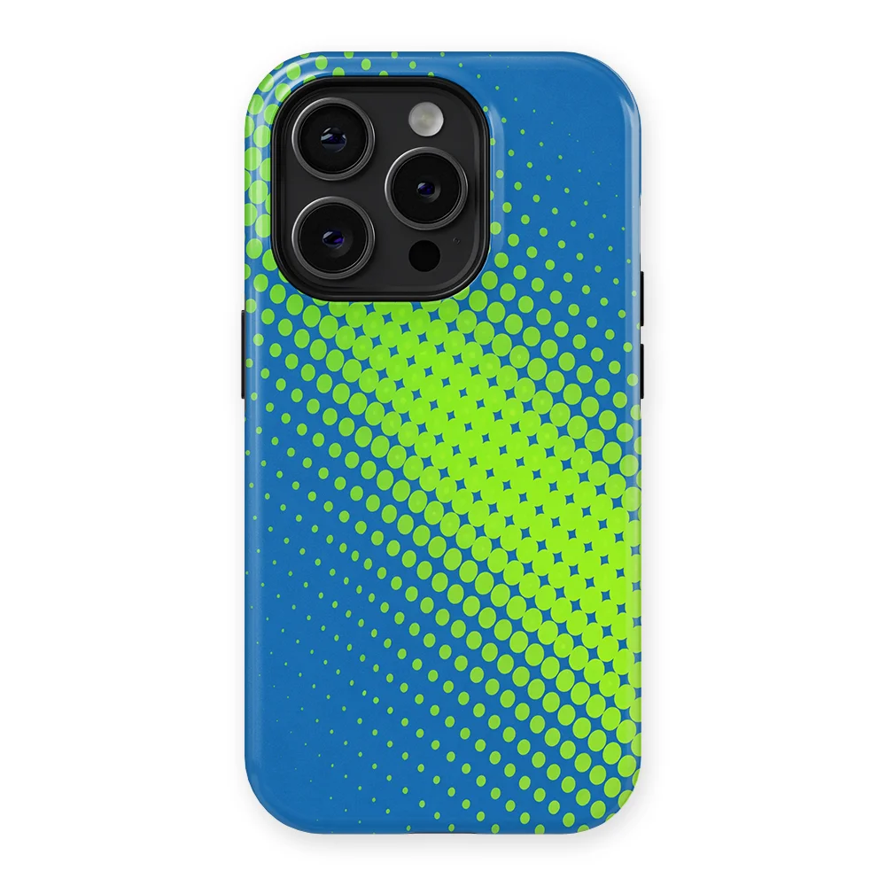 Color Burst - Blue Pulse - Blue/Green/Multicolor case for iPhone 14 Pro Max - Image 1