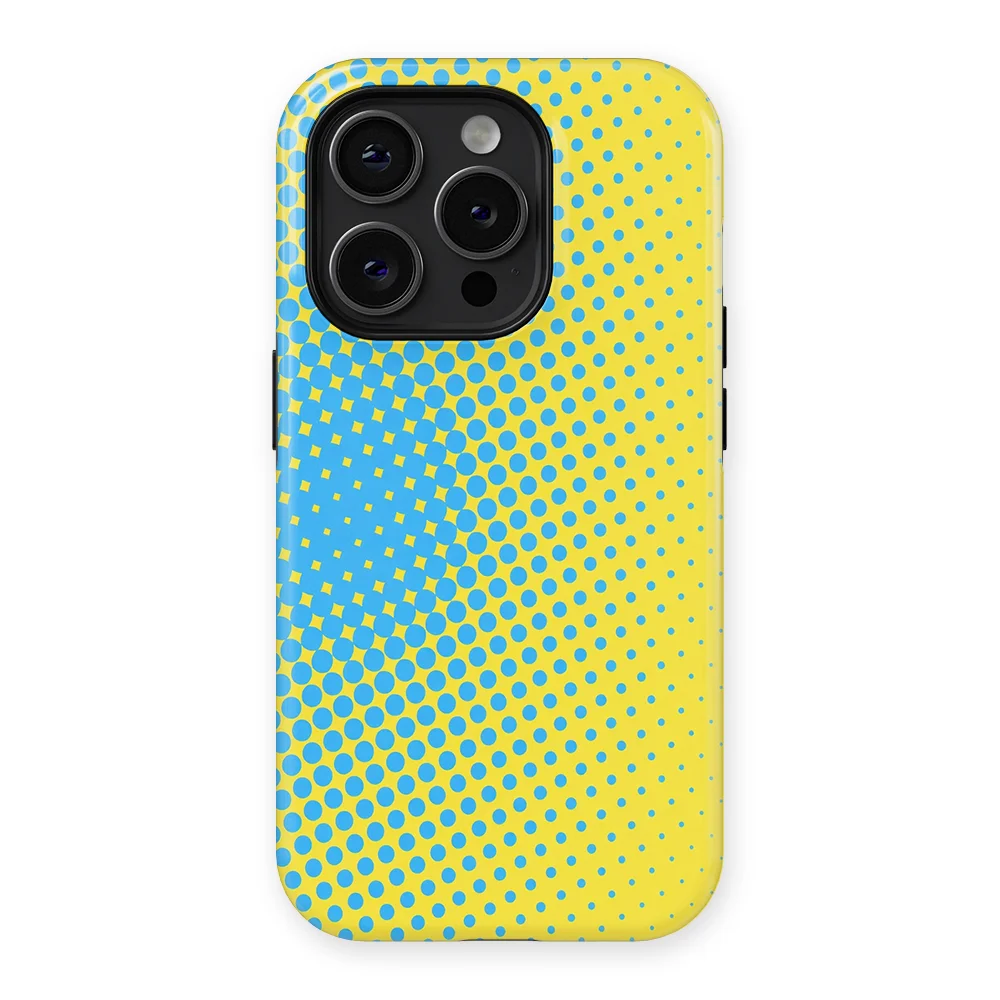 Color Burst - Lemon Pop - Yellow/Blue/Multicolor case for iPhone 14 Pro Max - Image 1