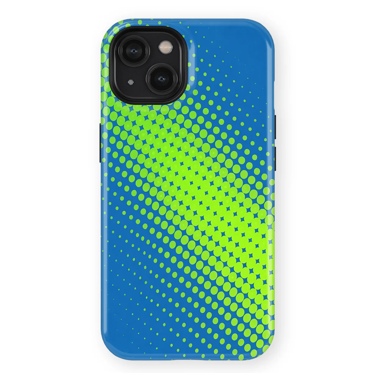 Color Burst - Blue Pulse - Blue/Green/Multicolor case for iPhone 15 - Image 1