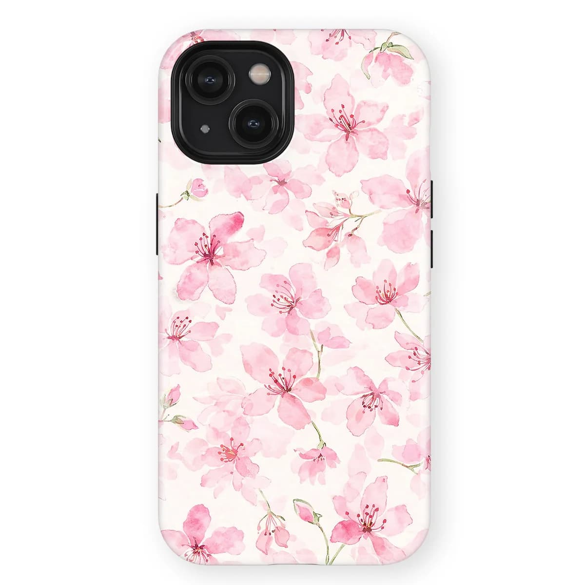 Watercolor Flowers - Cherry Blossom - Pink for iPhone 15