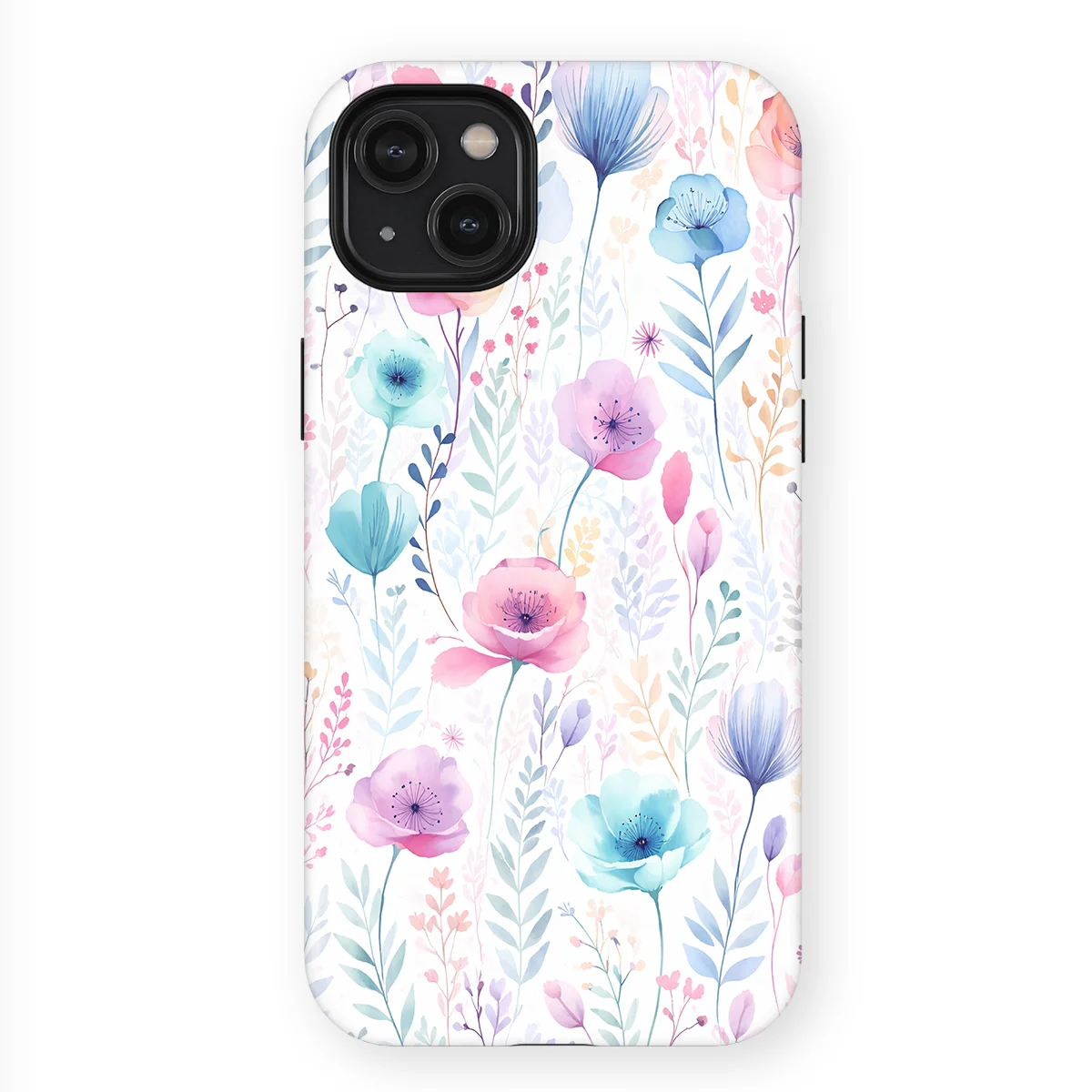 Watercolor Flowers - Blooming Dream - Blue/Purple/Multicolor case for iPhone 15 Plus - Image 1