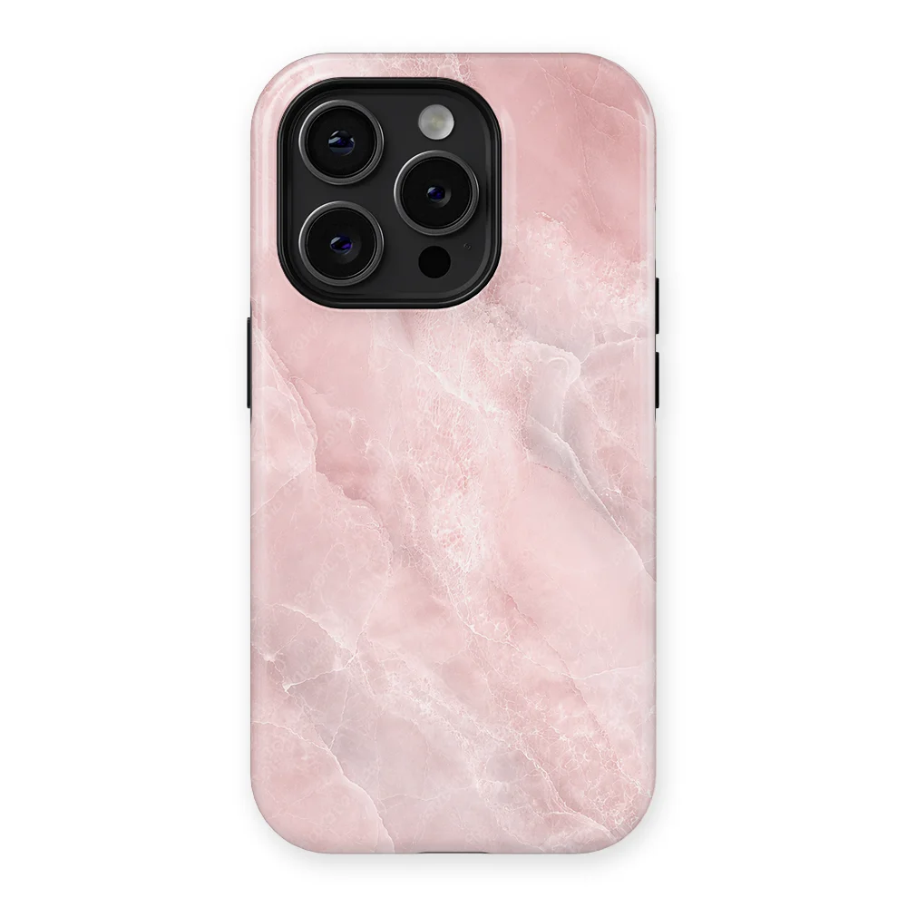 Marble Moods - Blush Marble - Pink case for iPhone 15 Pro Max - Image 1