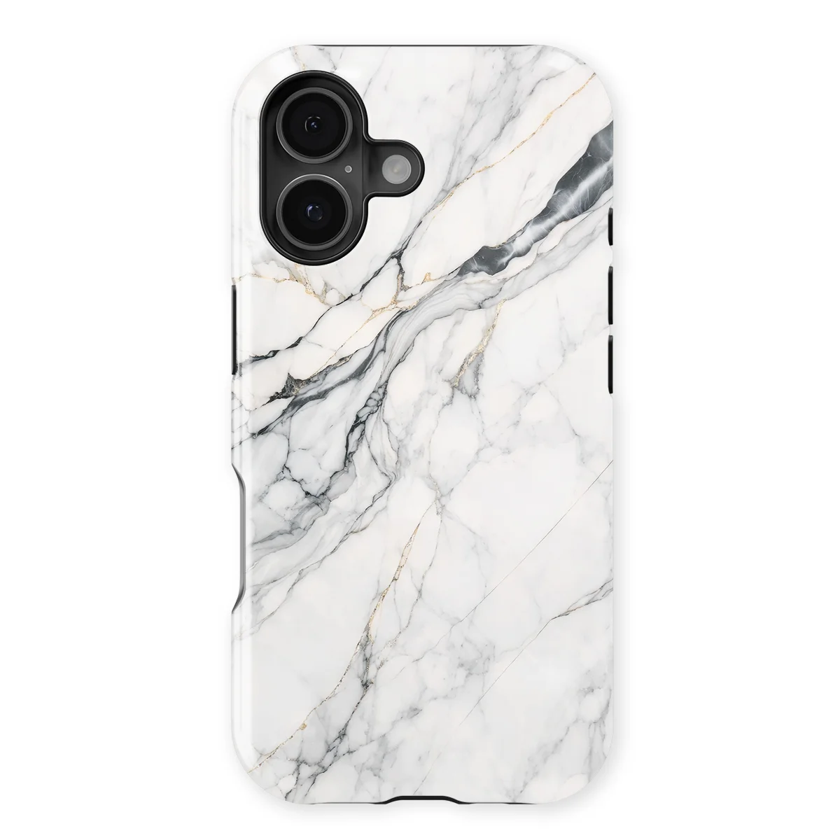 Marble Moods - Classic White Marble - White case for iPhone 16 - Image 1
