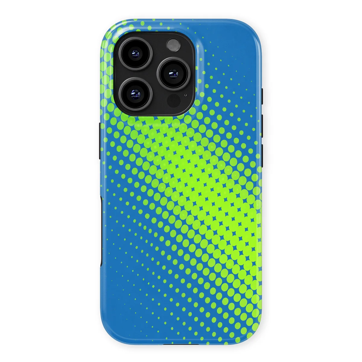 Color Burst - Blue Pulse - Blue/Green/Multicolor case for iPhone 16 Pro - Image 1