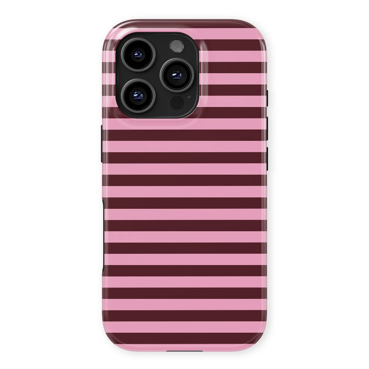 Studio Stripes - Berry Bloom - Red/Pink/Multicolor case for iPhone 16 Pro - Image 1