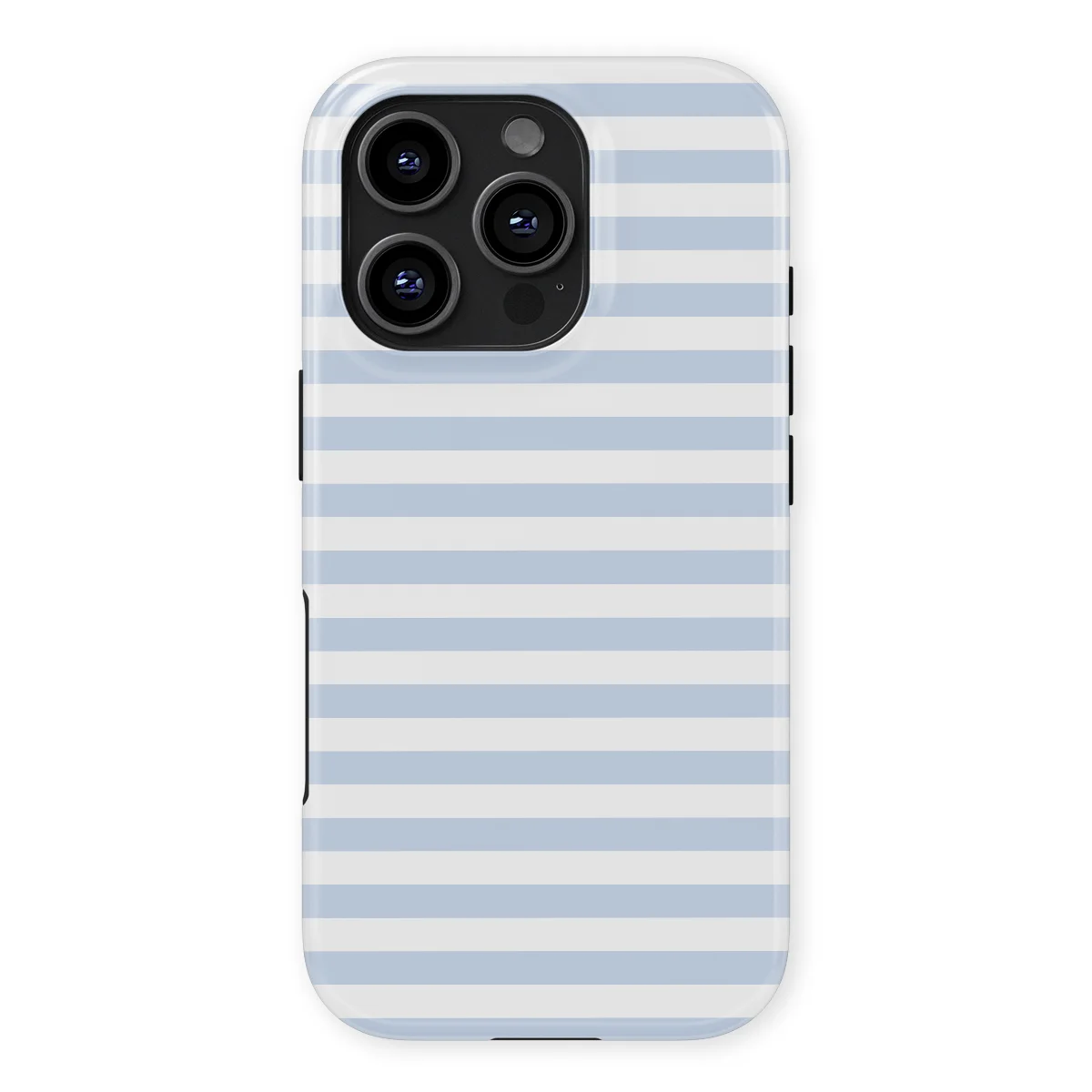 Studio Stripes - Frost Blue - Blue/Grey case for iPhone 16 Pro Max - Image 1