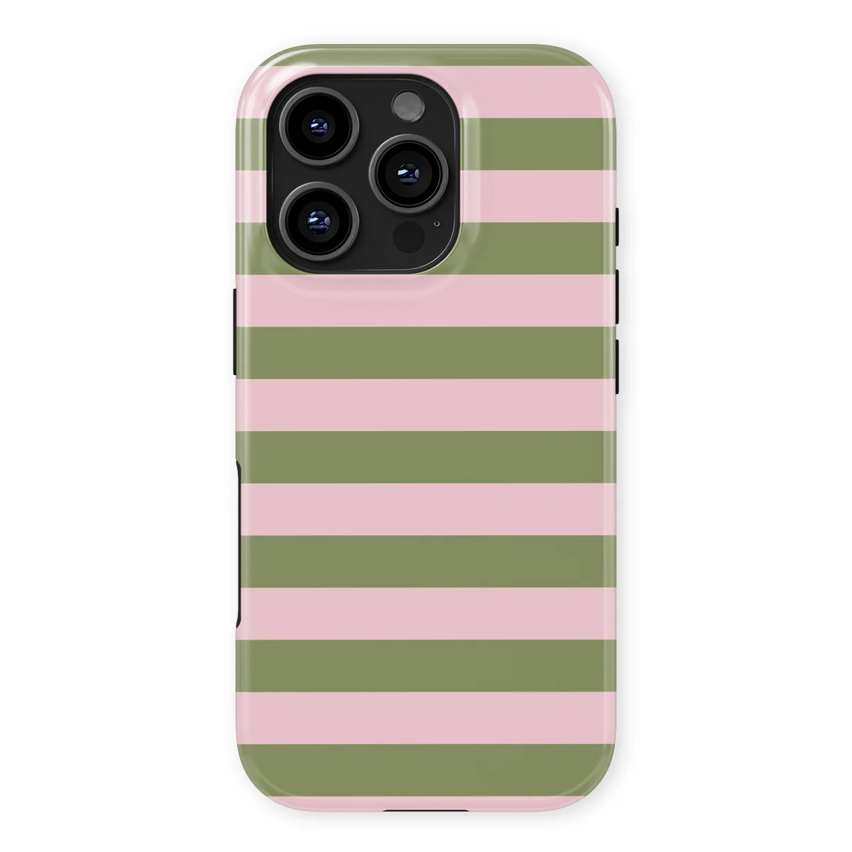 Studio Stripes - Olive Blush - Pink/Green/Multicolor for iPhone 16 Pro Max