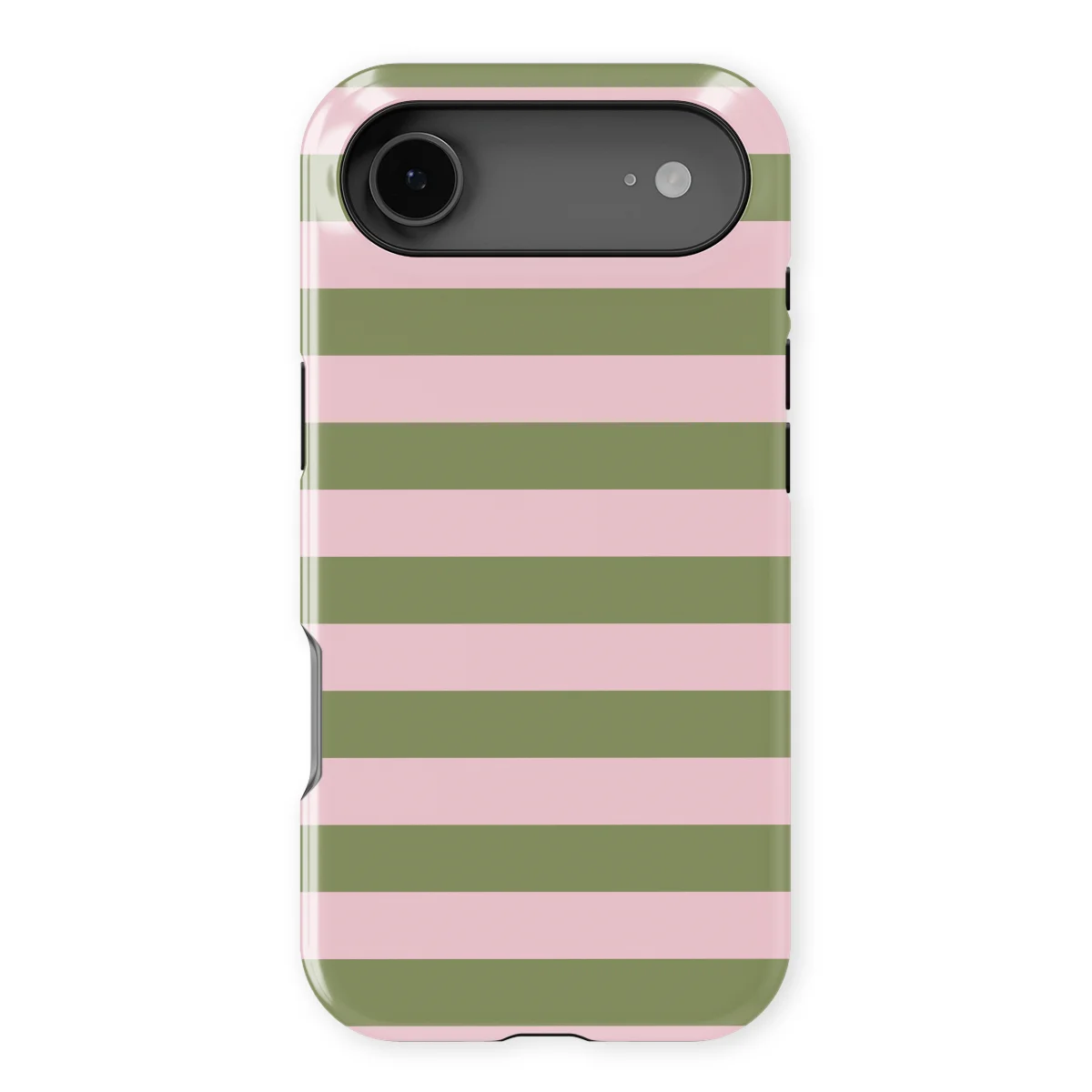 Studio Stripes - Olive Blush - Pink/Green/Multicolor case for iPhone 17 Air - Image 1