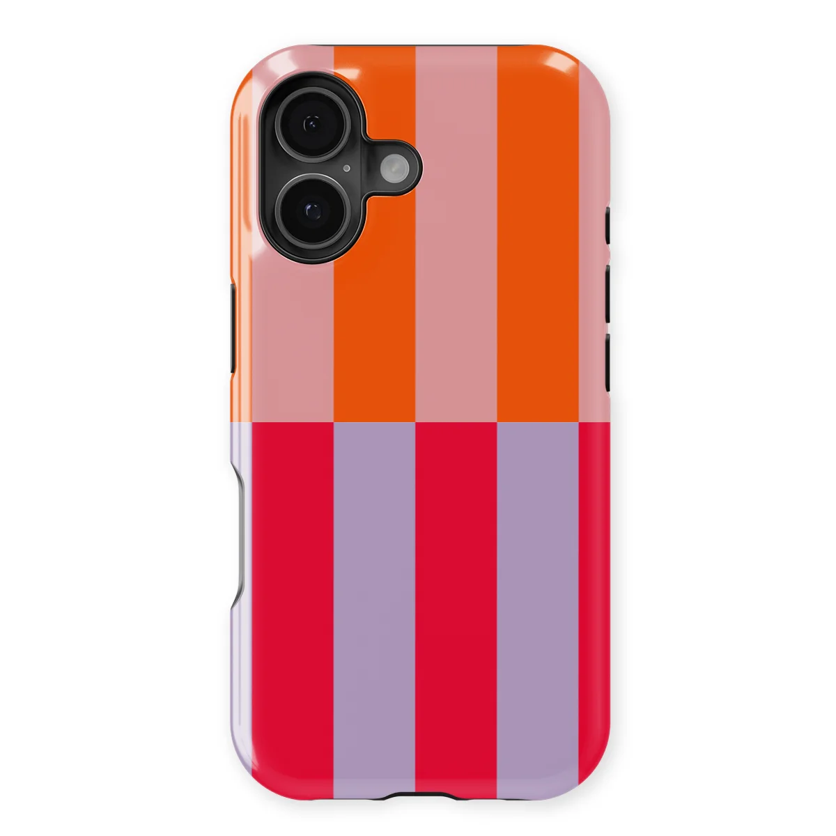 Offset Stripe - Sunset Clash - Orange/Purple/Red case for iPhone 17 - Image 1