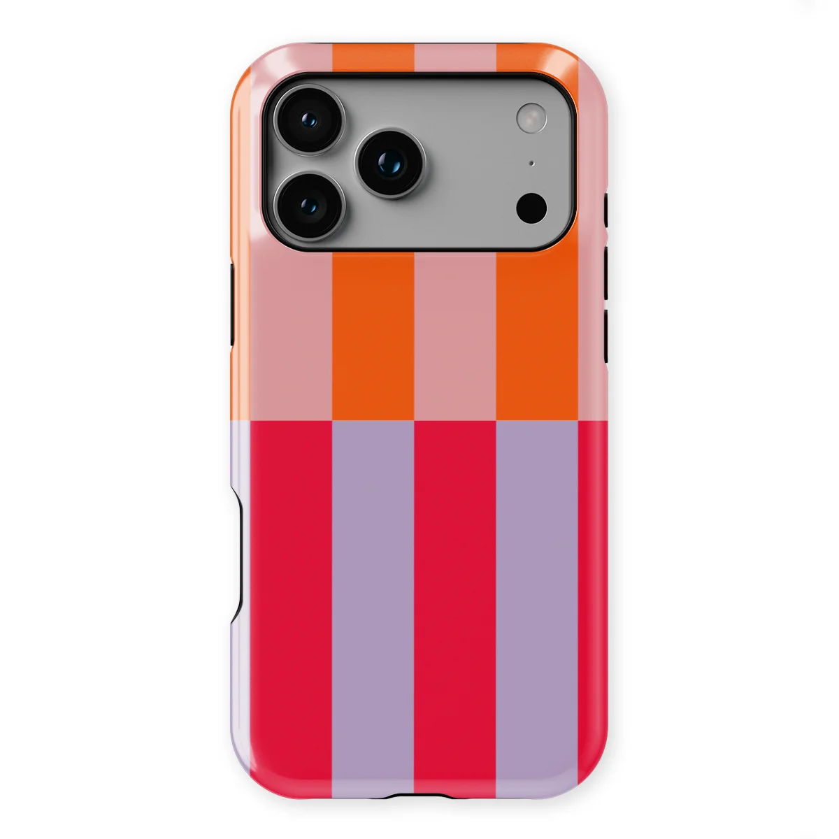 Offset Stripe - Sunset Clash - Orange/Purple/Red for iPhone 17 Pro Max