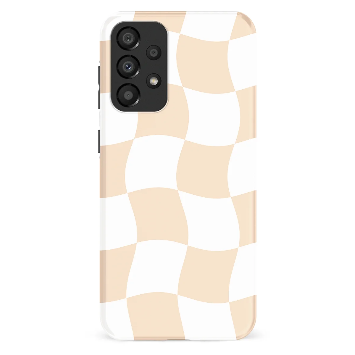 Checkered Warp - Linen Grid - Brown/White/Multicolor case for Galaxy A33 - Image 1