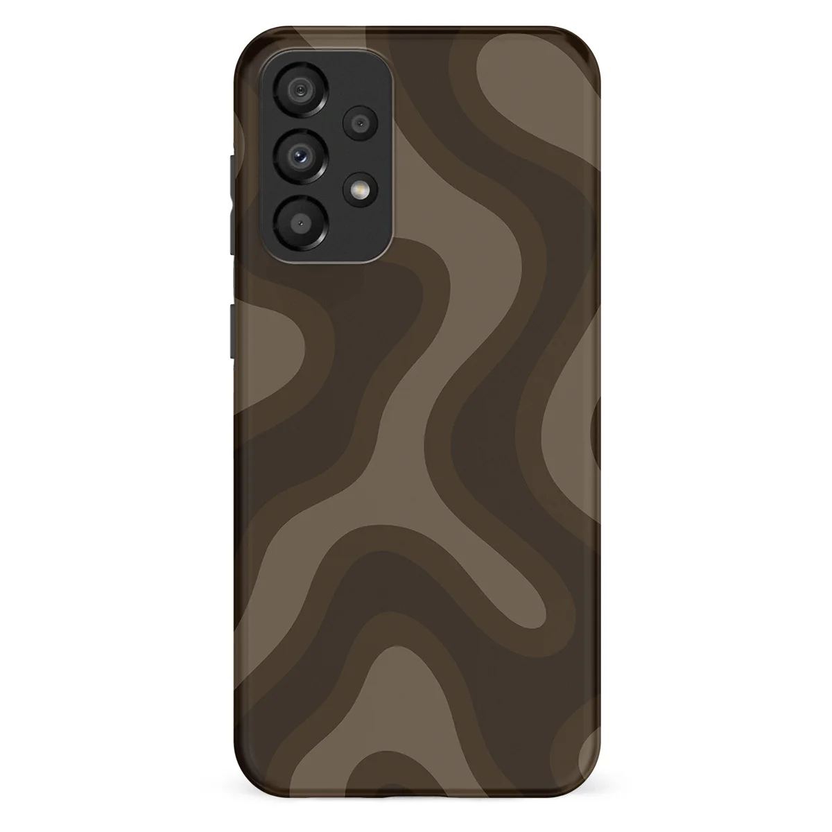 Curvy Lines - Espresso Wave - Brown case for Galaxy A33 - Image 1