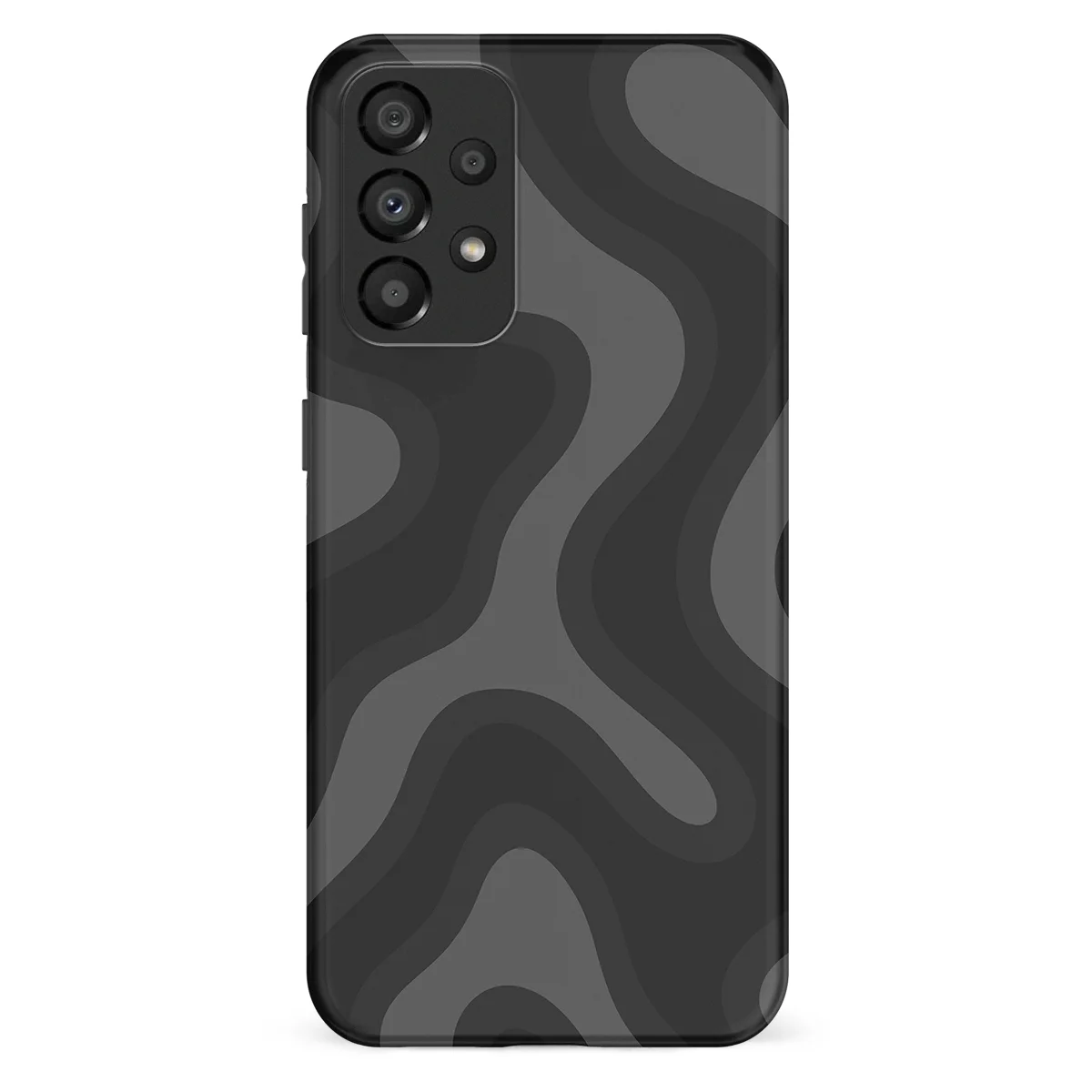 Curvy Lines - Onyx Flow - Black/Grey case for Galaxy A33 - Image 1