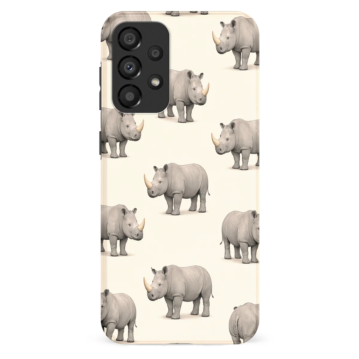 Safari - Neushoorn - White/Grey case for Galaxy A33 - Image 1