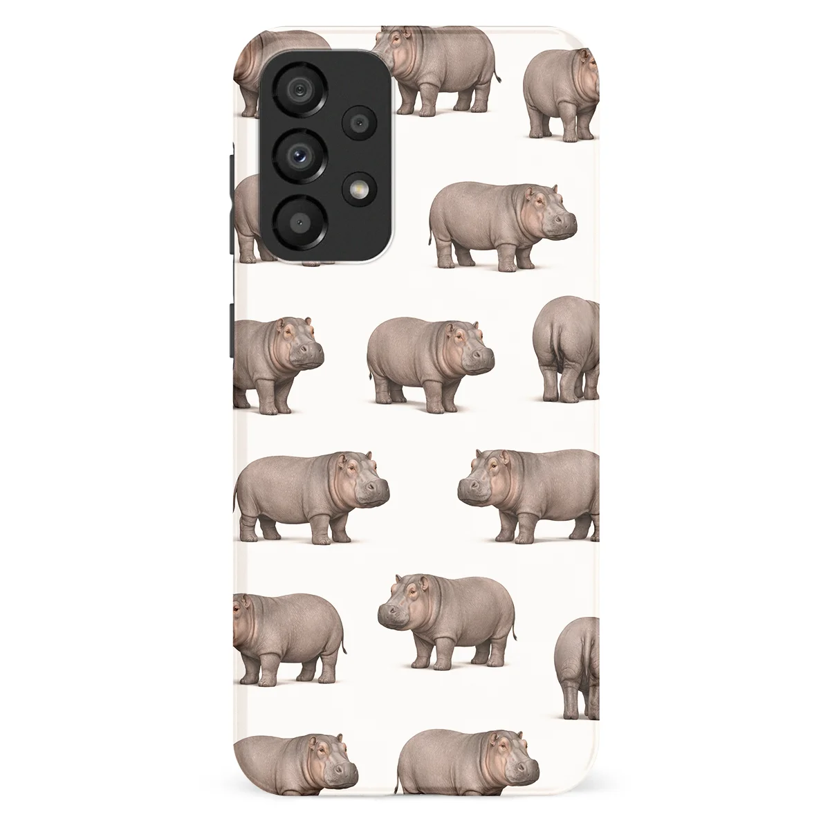Safari - Nijlpaard - White/Grey case for Galaxy A33 - Image 1