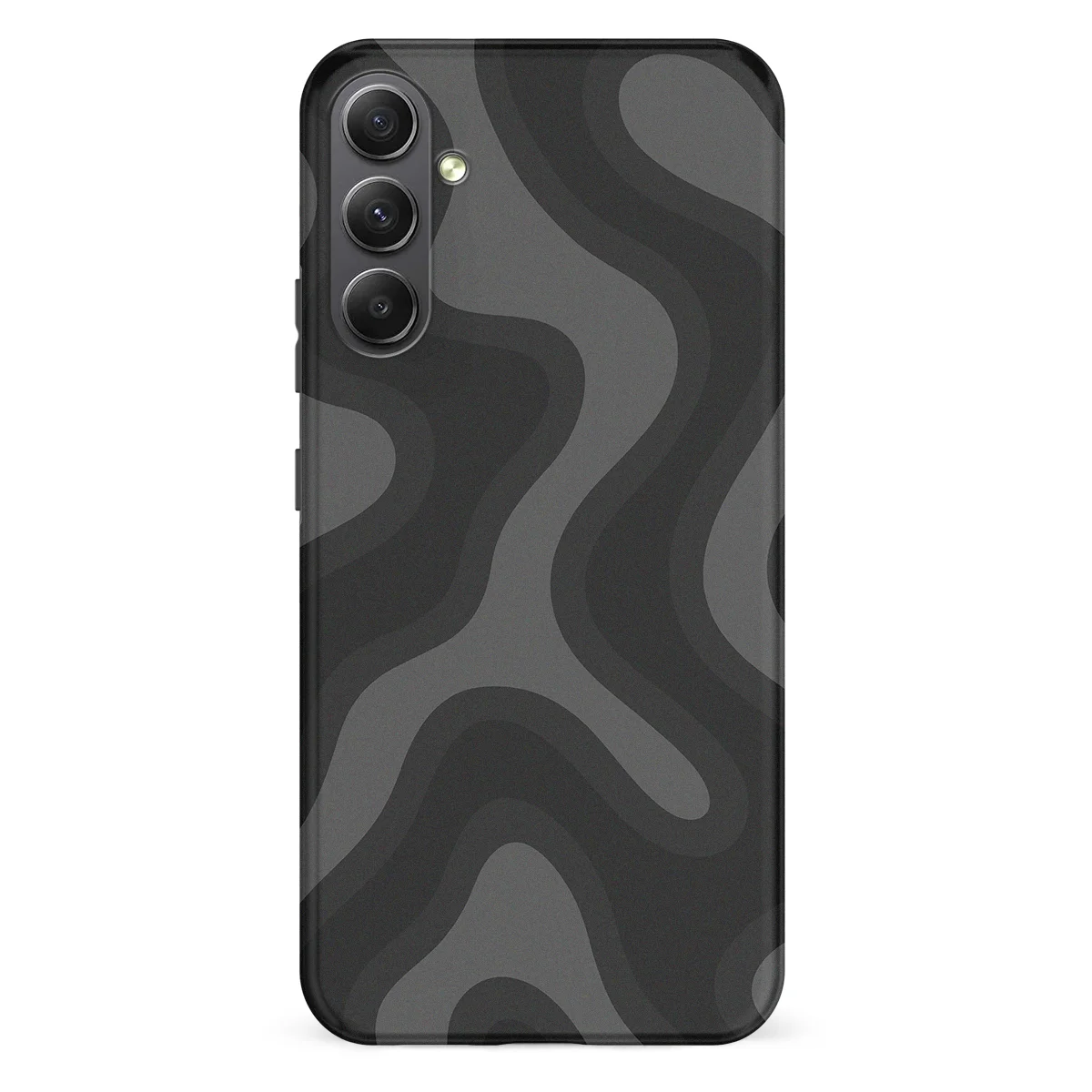 Curvy Lines - Onyx Flow - Black/Grey case for Galaxy A34 - Image 1