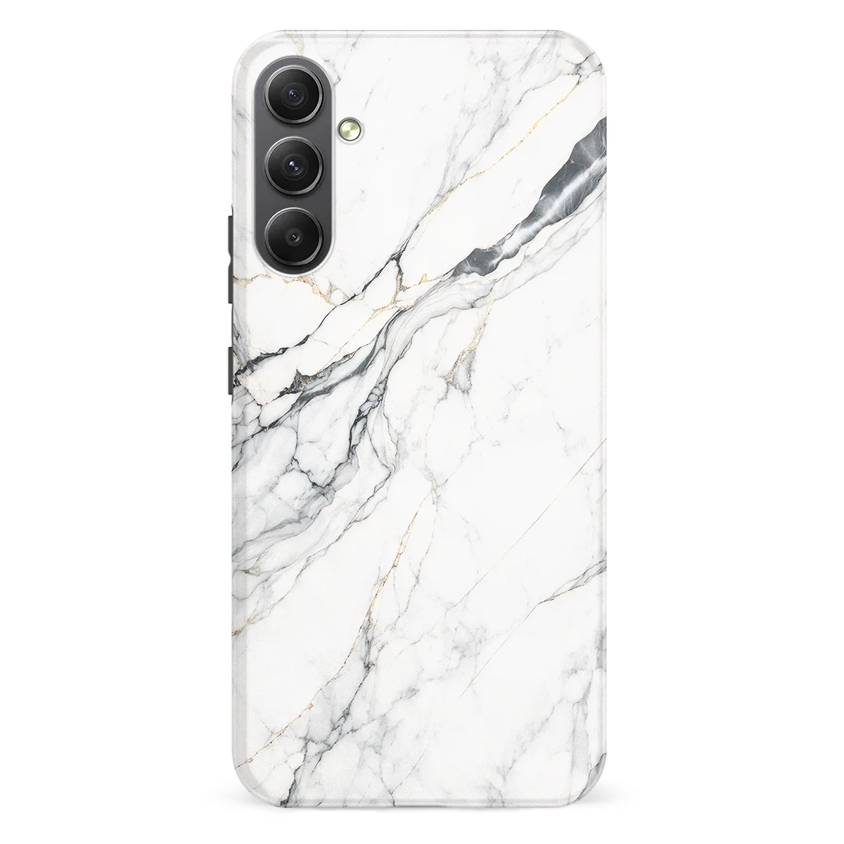 Marble Moods - Classic White Marble - White case for Galaxy A34 - Image 1