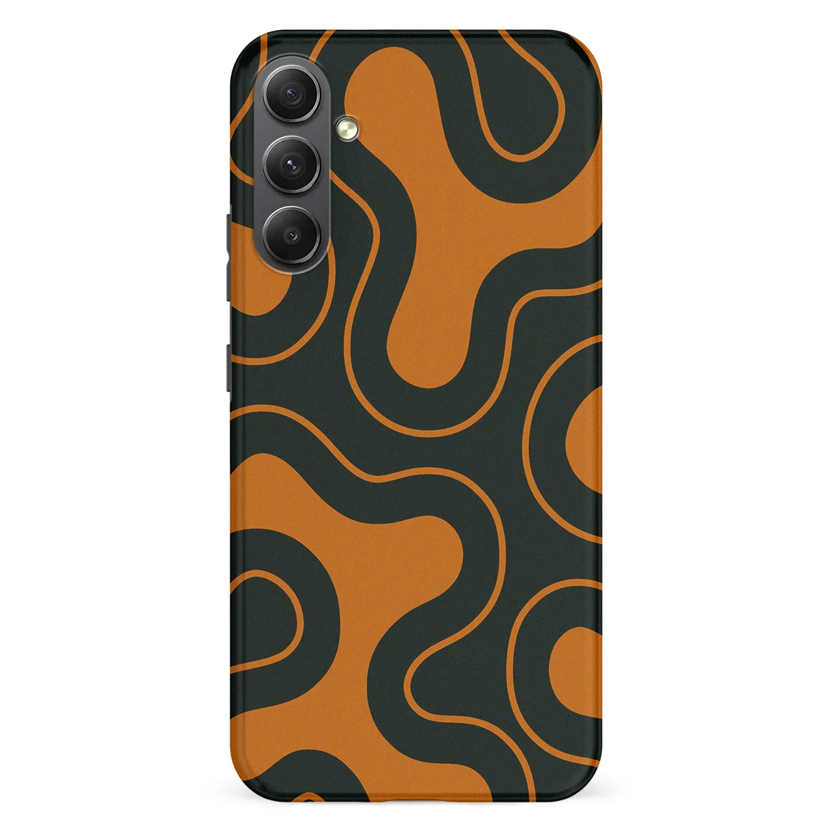 Motion Flow - Organic Circuit - Orange/Black case for Galaxy A34 - Image 1