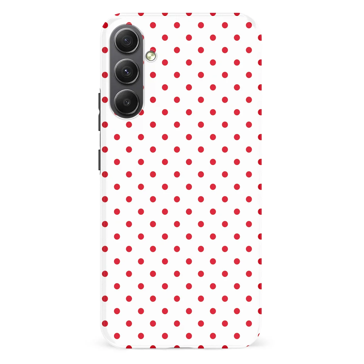 Polka Dots - Cherry Dots - White/Red case for Galaxy A34 - Image 1