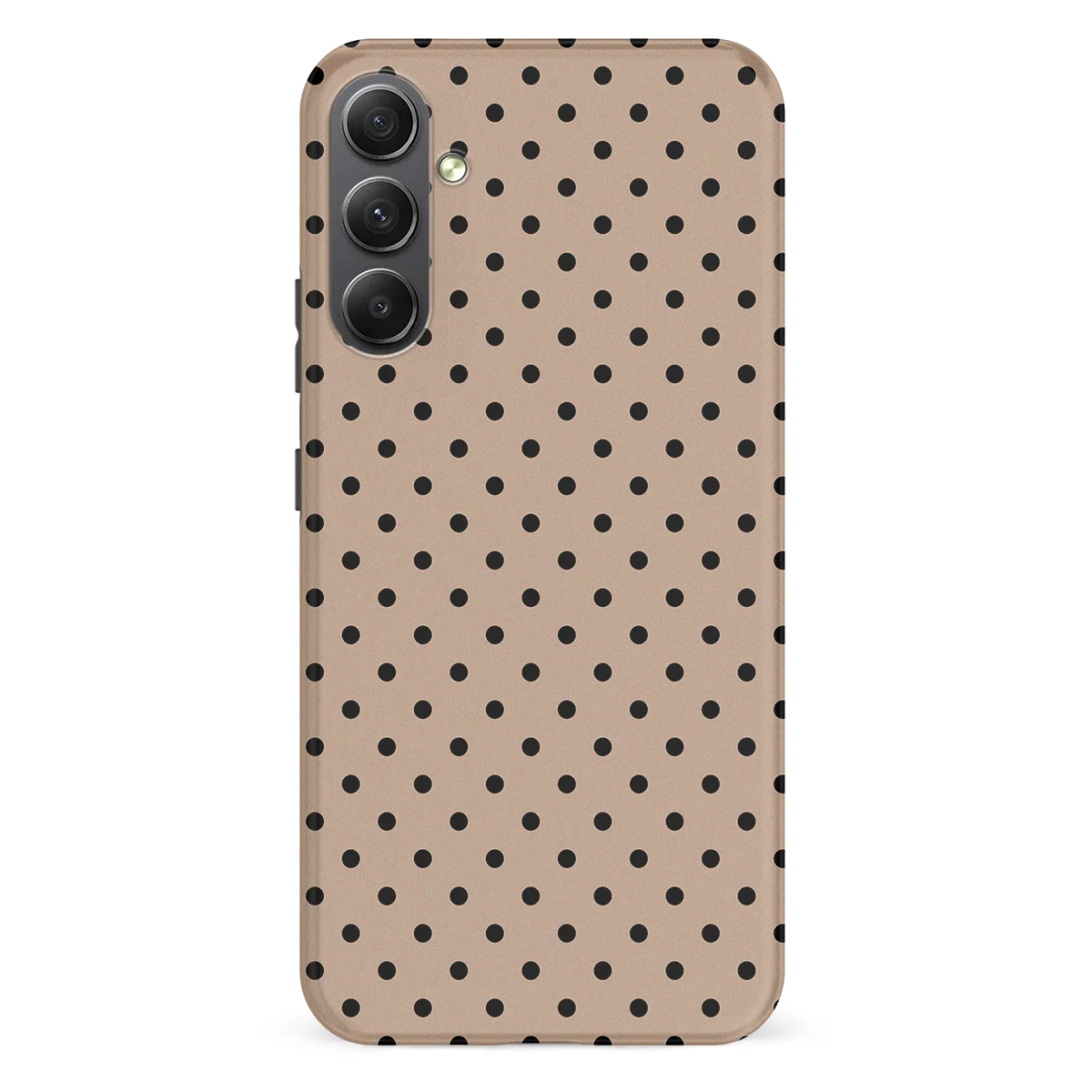 Polka Dots - Cocoa Noir - Brown/Black case for Galaxy A34 - Image 1