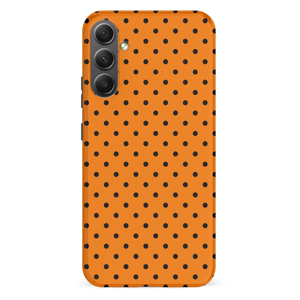 Polka Dots - Pumpkin Dots - Orange/Black for Galaxy A34
