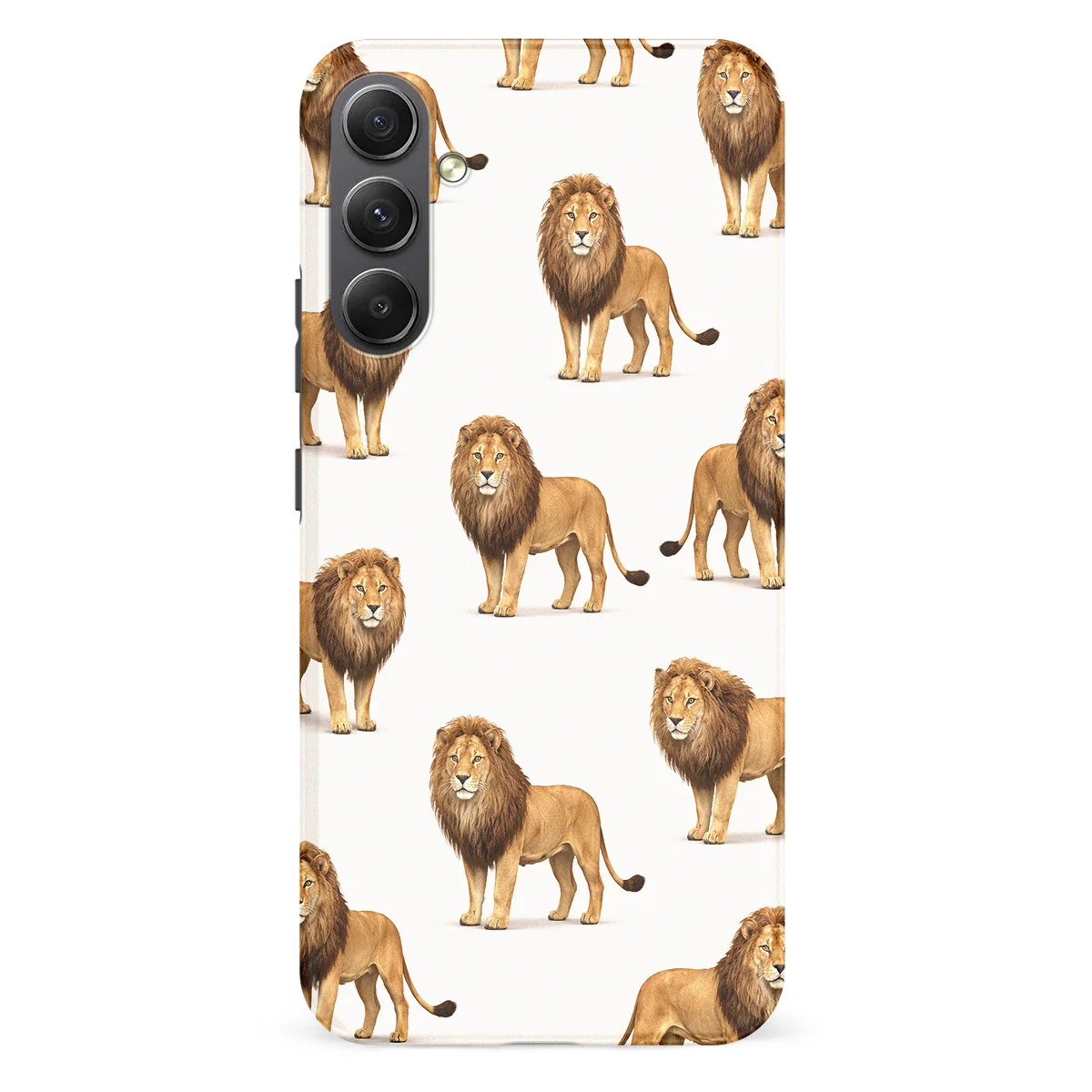 Safari - Leeuw - White/Yellow case for Galaxy A34 - Image 1