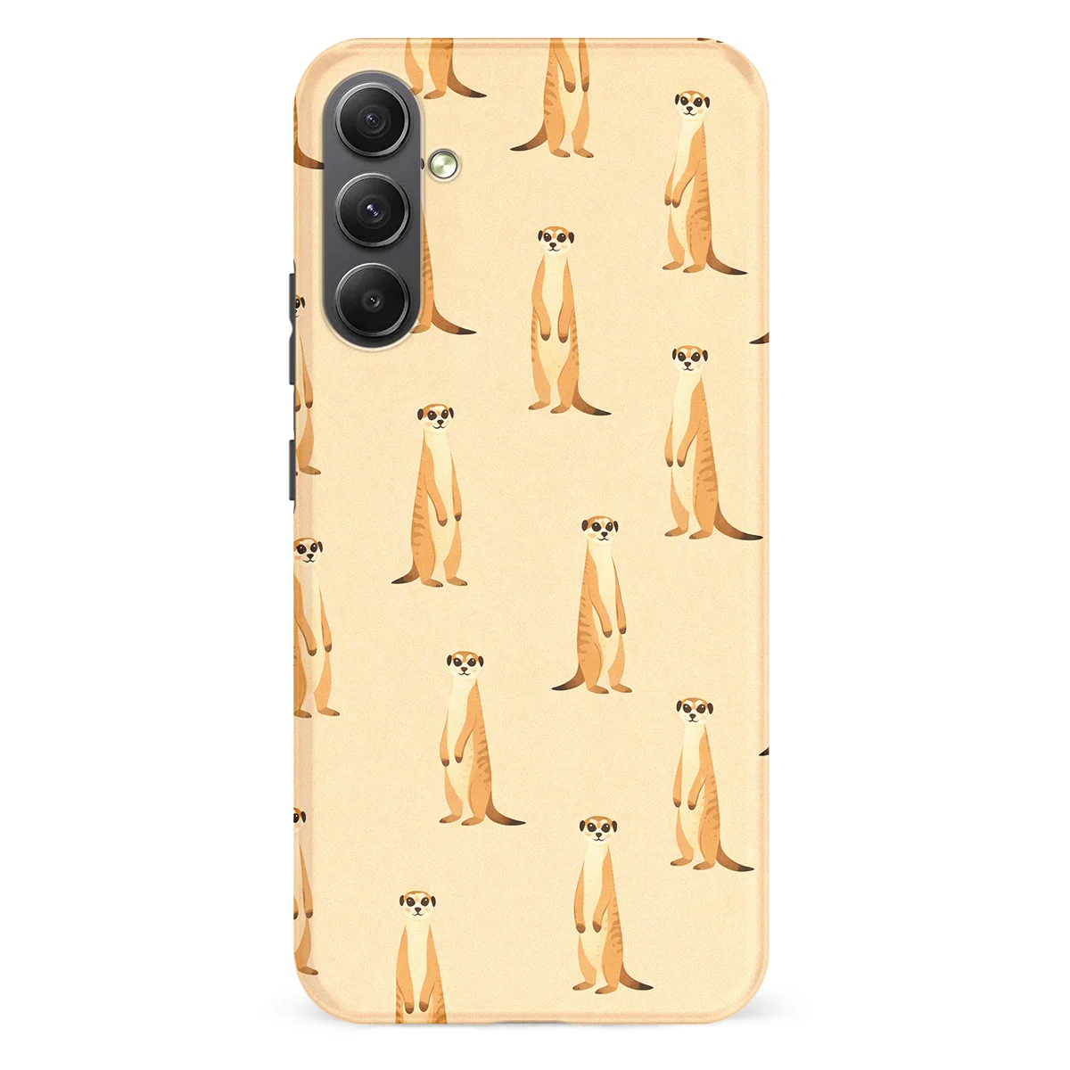 Safari - Stokstaartje - Yellow/Brown case for Galaxy A34 - Image 1