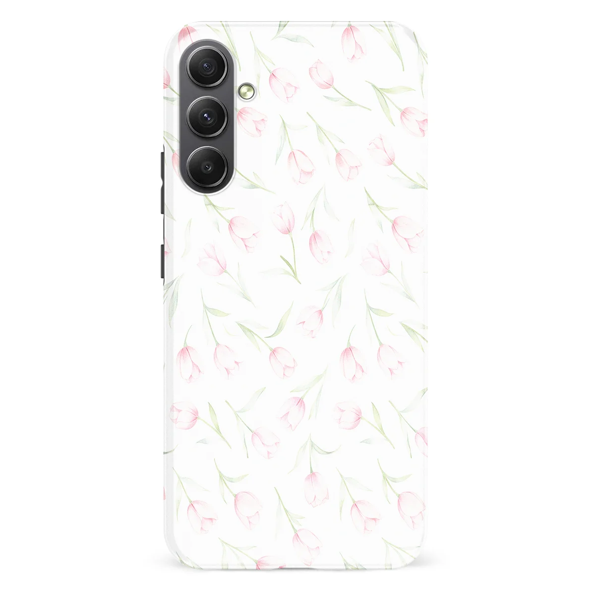 Watercolor Flowers - Soft Tulips - Pink/Green/Multicolor case for Galaxy A34 - Image 1