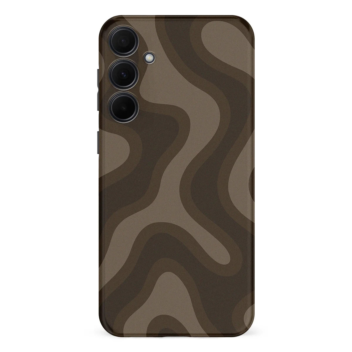 Curvy Lines - Espresso Wave - Brown case for Galaxy A35 - Image 1